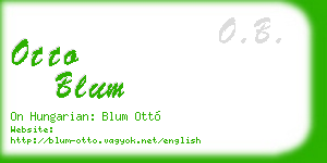 otto blum business card