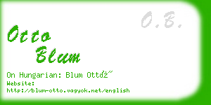 otto blum business card